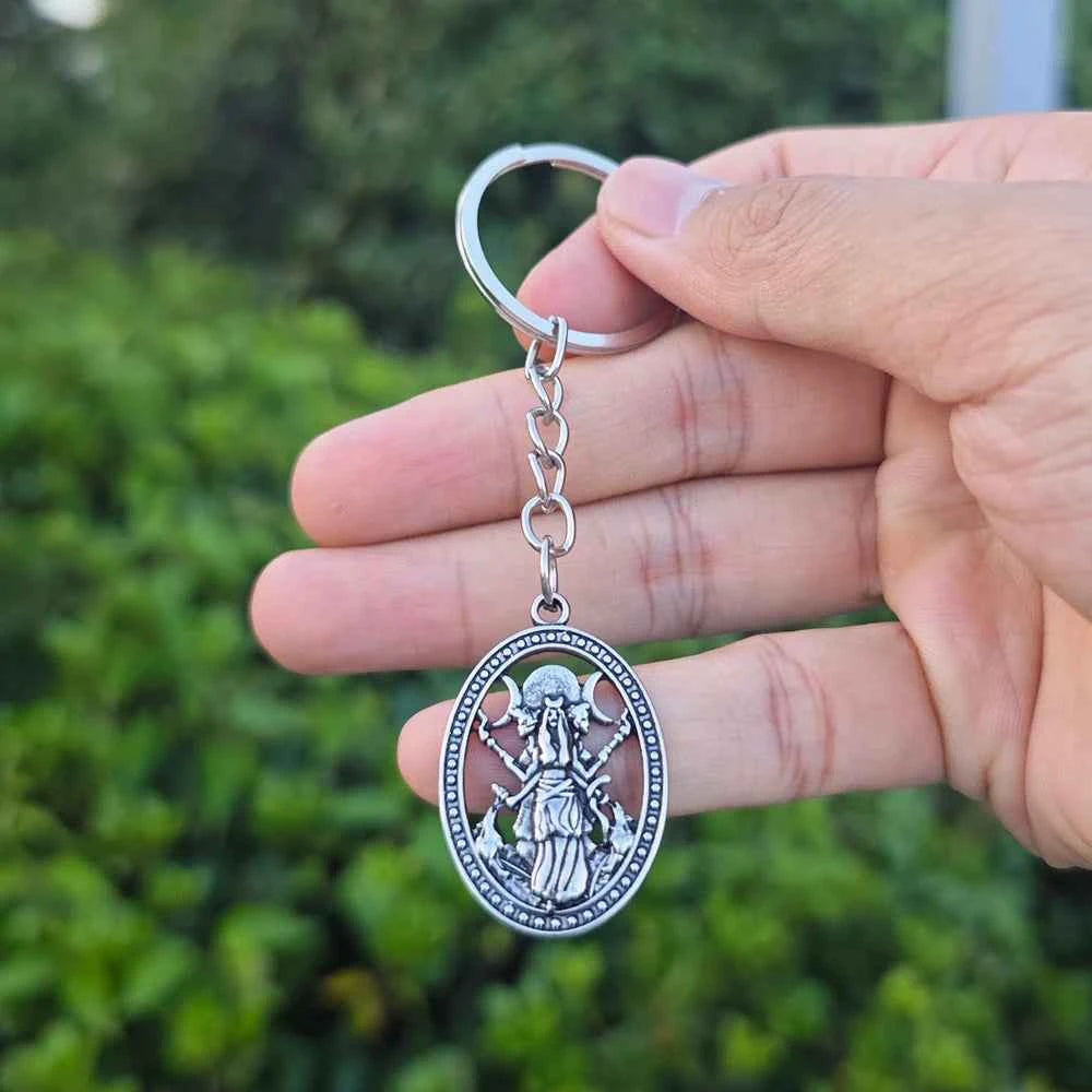 Triple Moon Goddess Hecate Pendant Neck Chain