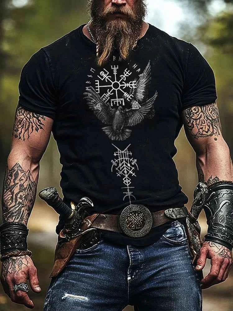 Viking-Crow Viking style T-shirts