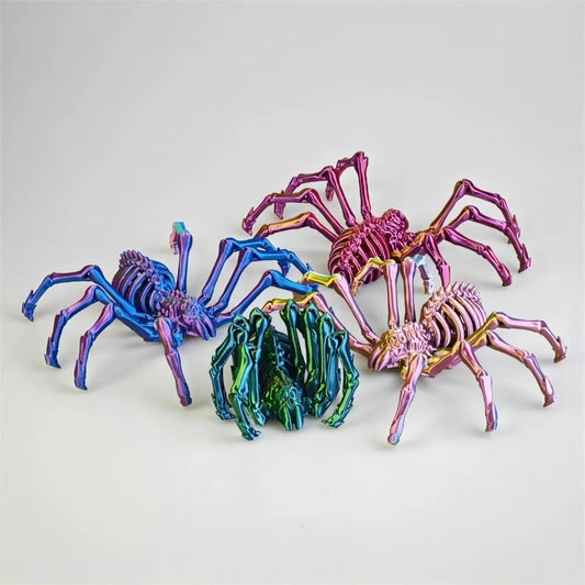 3D - Printed Large Spider Toy Movable Joints Flexible Stretch Design Scary Ornament for Party Deco Home Decor Novelty Toys