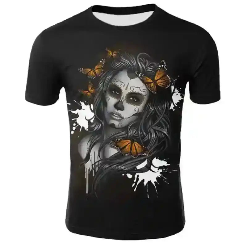 Luminous Angel – Fluorescent 3D Print Unisex Tee