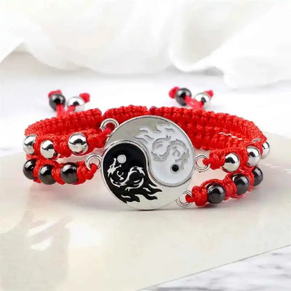 2Pcs/set Dragon Tai Chi Gossip Braided Bracelets lots of styles - Pedlar's Attic