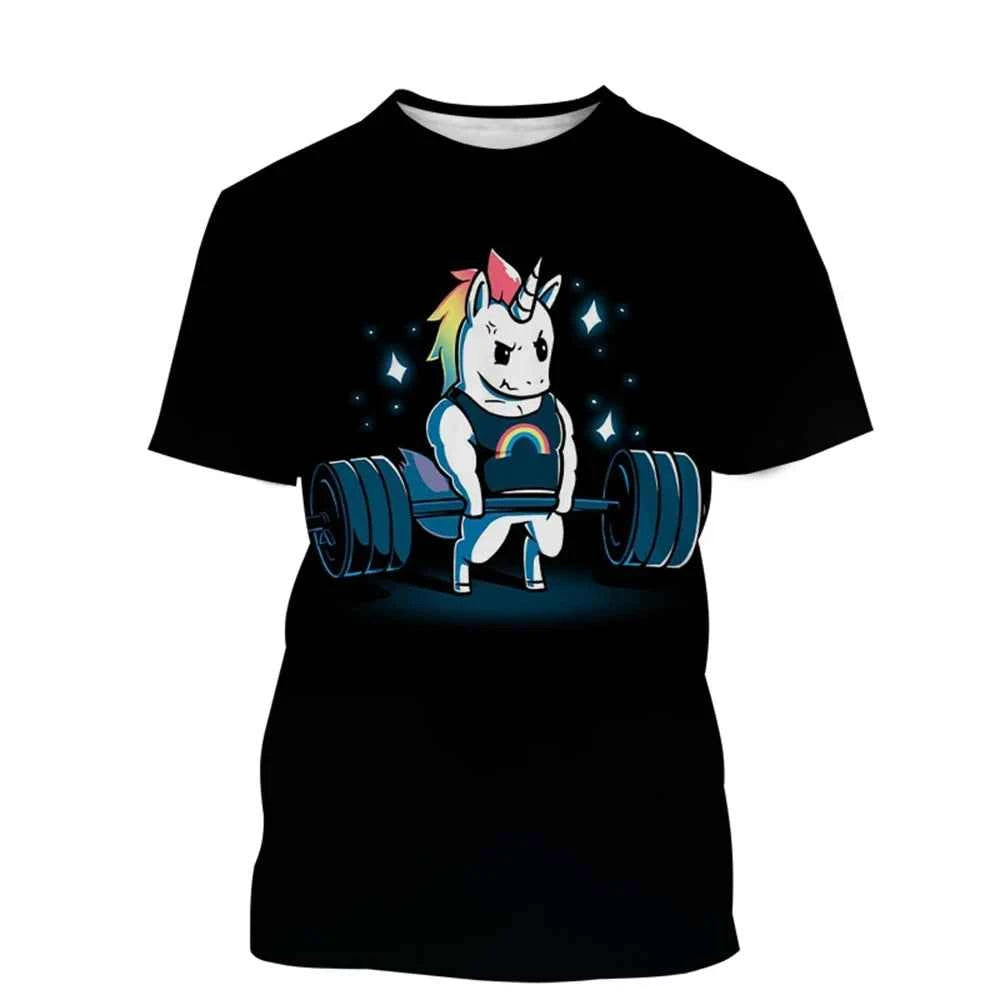 unicorn 3D painted art T-shirt