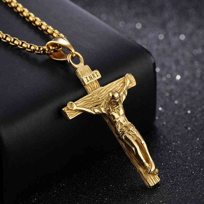 Jesus Cross Stainless Steel Necklace - Pedlar's Attic