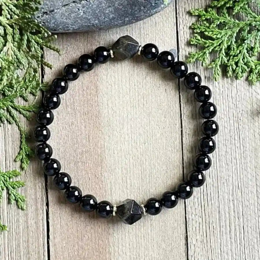 Obsidian Tourmaline Bracelet - Pedlar's Attic