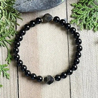 Obsidian Tourmaline Bracelet - Pedlar's Attic