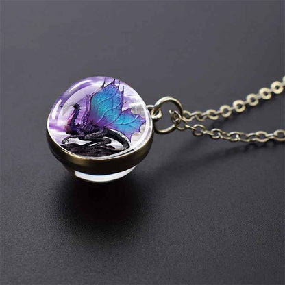 Dragon Glass Ball Pendant - Pedlar's Attic