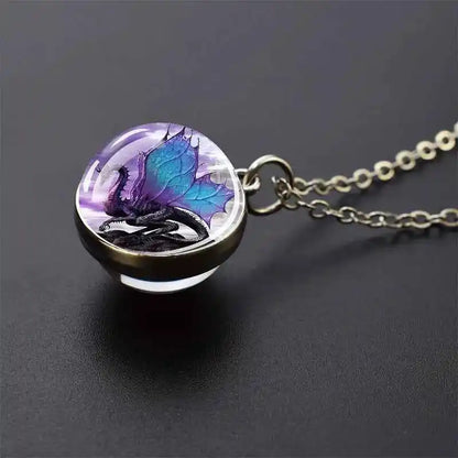 Dragon Glass Ball Pendant - Pedlar's Attic