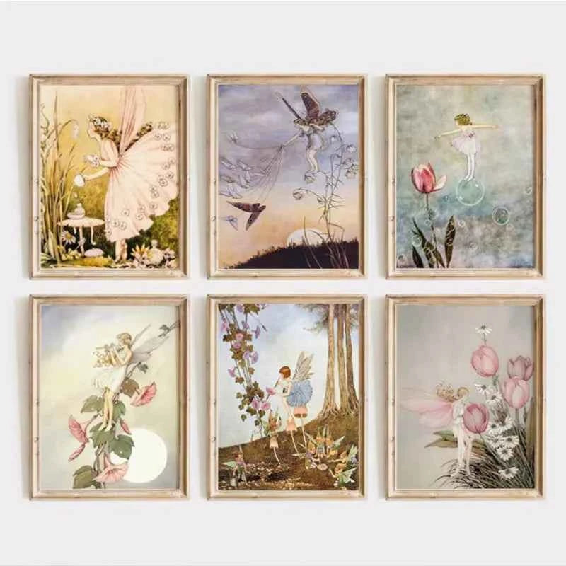 Fantasy Cute Fairy Illustration by Ida Rentou Surrealism Artwork Poster