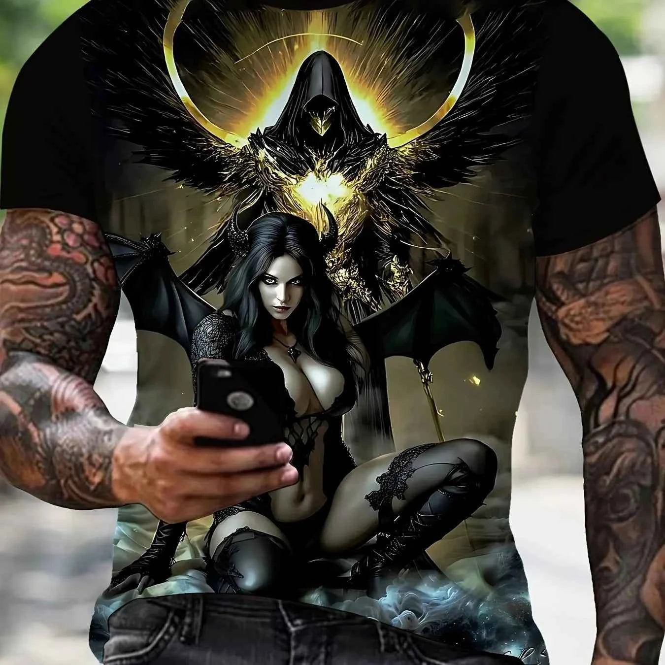 T-Shirt for Men Cool Mythical Character Graphic