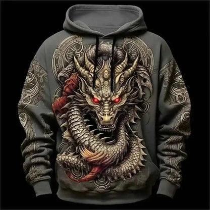 Chinese Dragon Printed Men's Hoodie Fashion- So many choices 2 - Pedlar's Attic