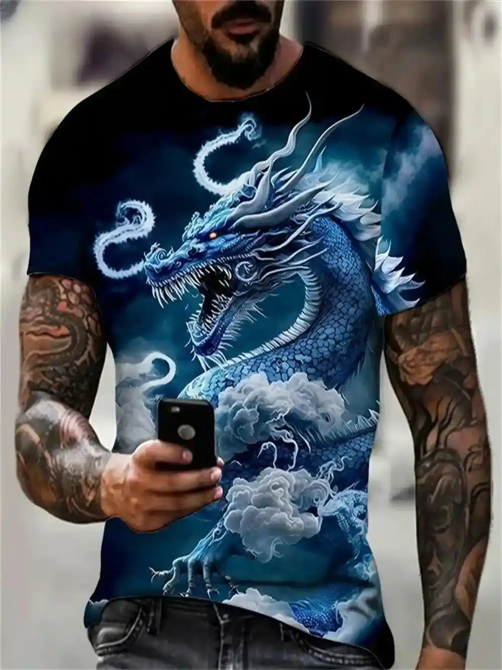 Dragonborn – Dragon & Phoenix 3D Print Unisex Tee