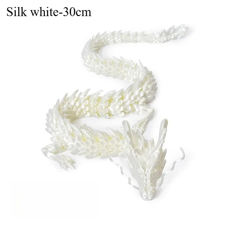 3D Printed Conjoined Dragon Ornaments Movable Cartoon Creative Dragon Plants rockery Fish Tank Landscaping Decoration 30cm