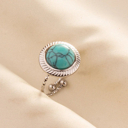 What the Stone Chose — Boho Turquoise Adjustable Ring - Pedlar's Attic