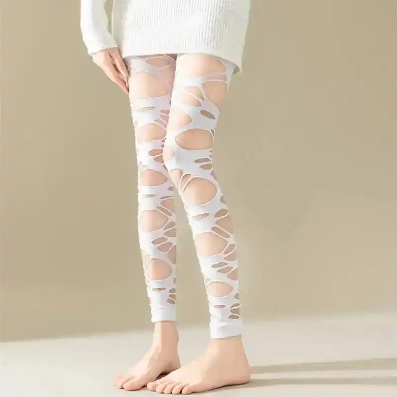 Luna’s Web – Fishnet Mesh Hollow-Out Leggings