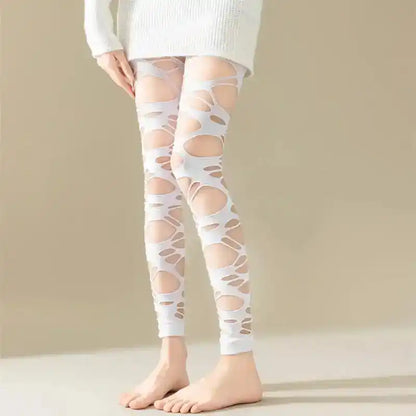 Luna’s Web – Fishnet Mesh Hollow-Out Leggings