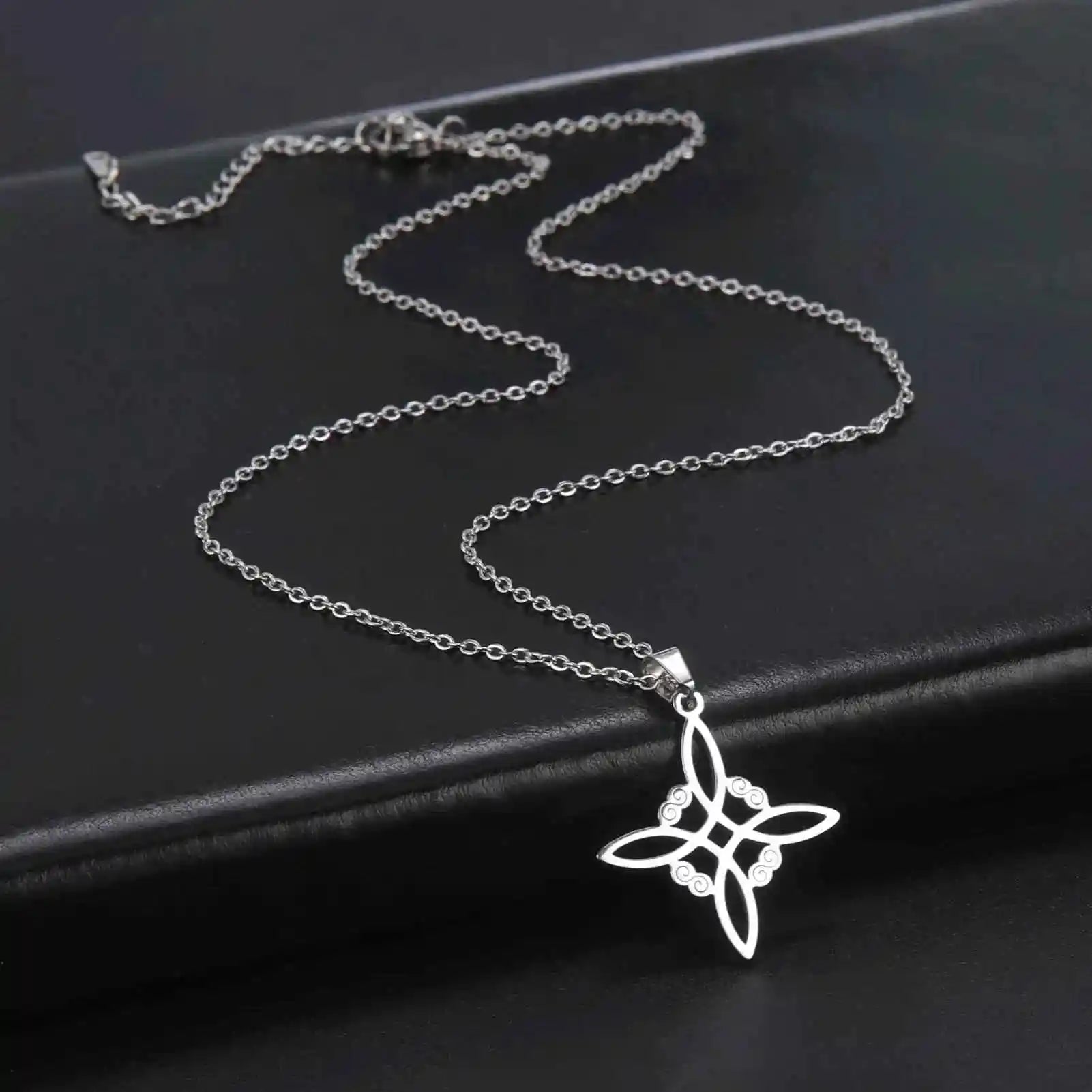 Witch Knot Necklace Stainless Steel - Pedlar's Attic