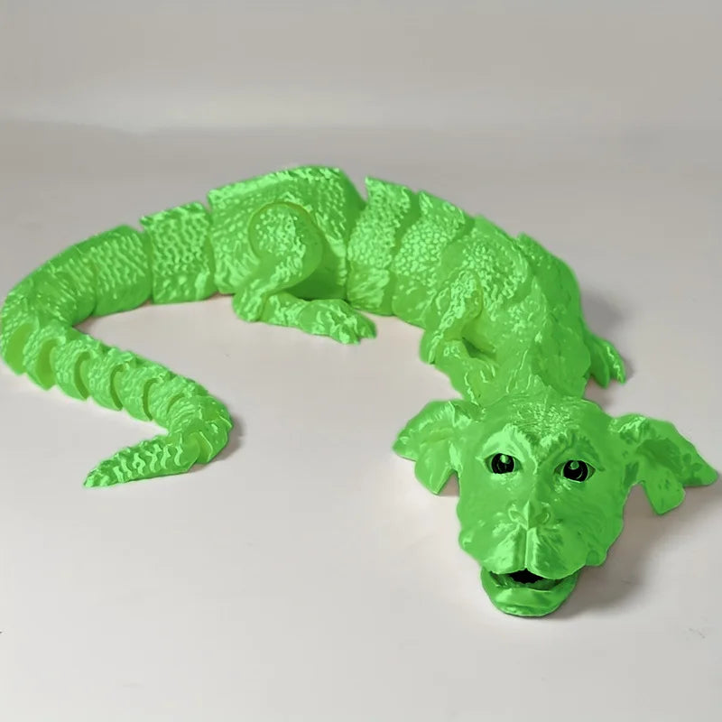 3D Printed Dog Dragon Rotatable Articulated Dog Dragon Joint Mobility Simulation Model Office Desktop Ornament Home Decor Gift