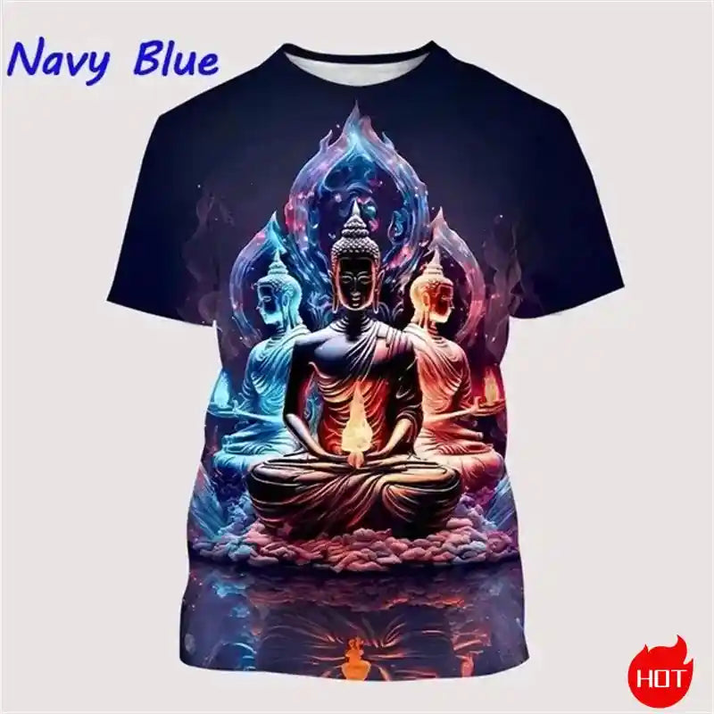 Sacred Presence – Buddha & Spiritual Totem 3D Print Tee