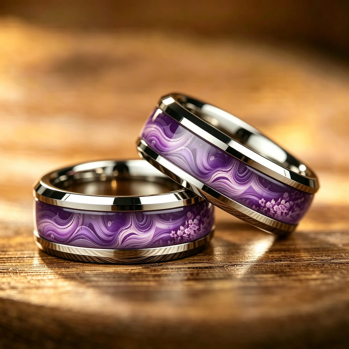 Stone Forge Ring — Agate & Stone Inlay Stainless Steel Band