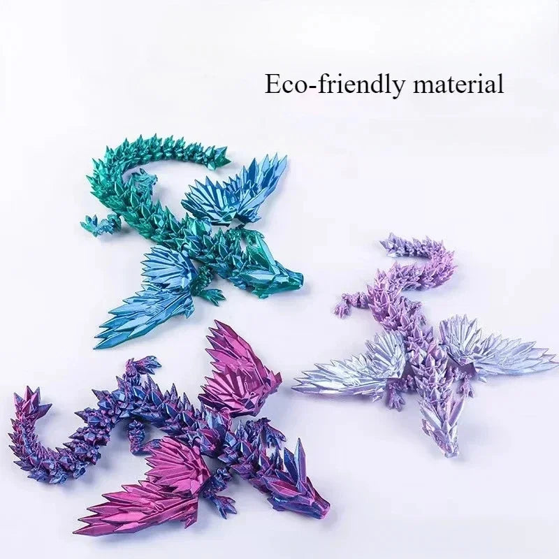 3D Printed Dragon Colorful Gem Dragon Figurines