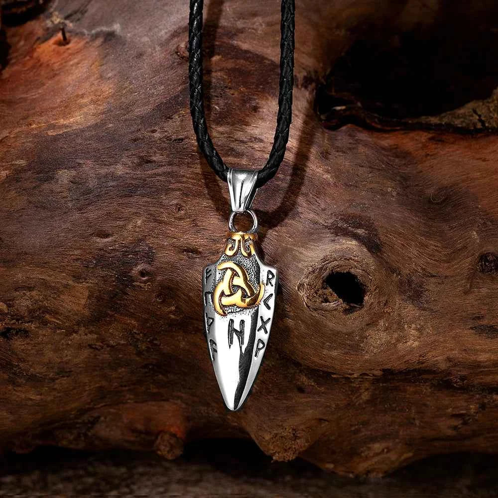 Norse Runes Odin's Spear Gungnir Necklace