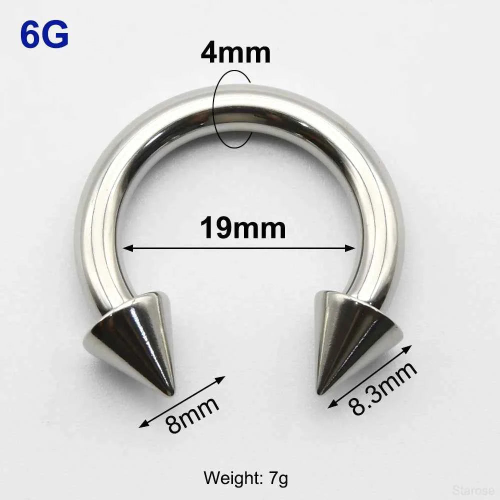 Cone Circular Barbell Piercing Septum Nose Ring Hoop Helix Earrings