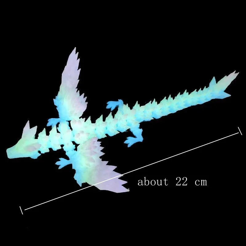 3D Printed Dragon Colorful Gem Dragon Figurines