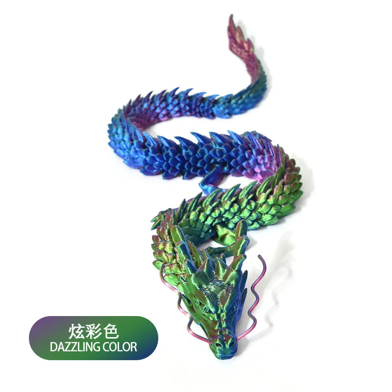 3d-printed Chinese dragon ornaments handicrafts can move the joints