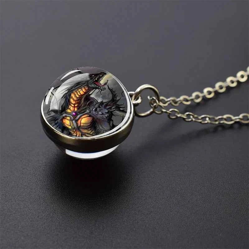 Dragon Glass Ball Pendant