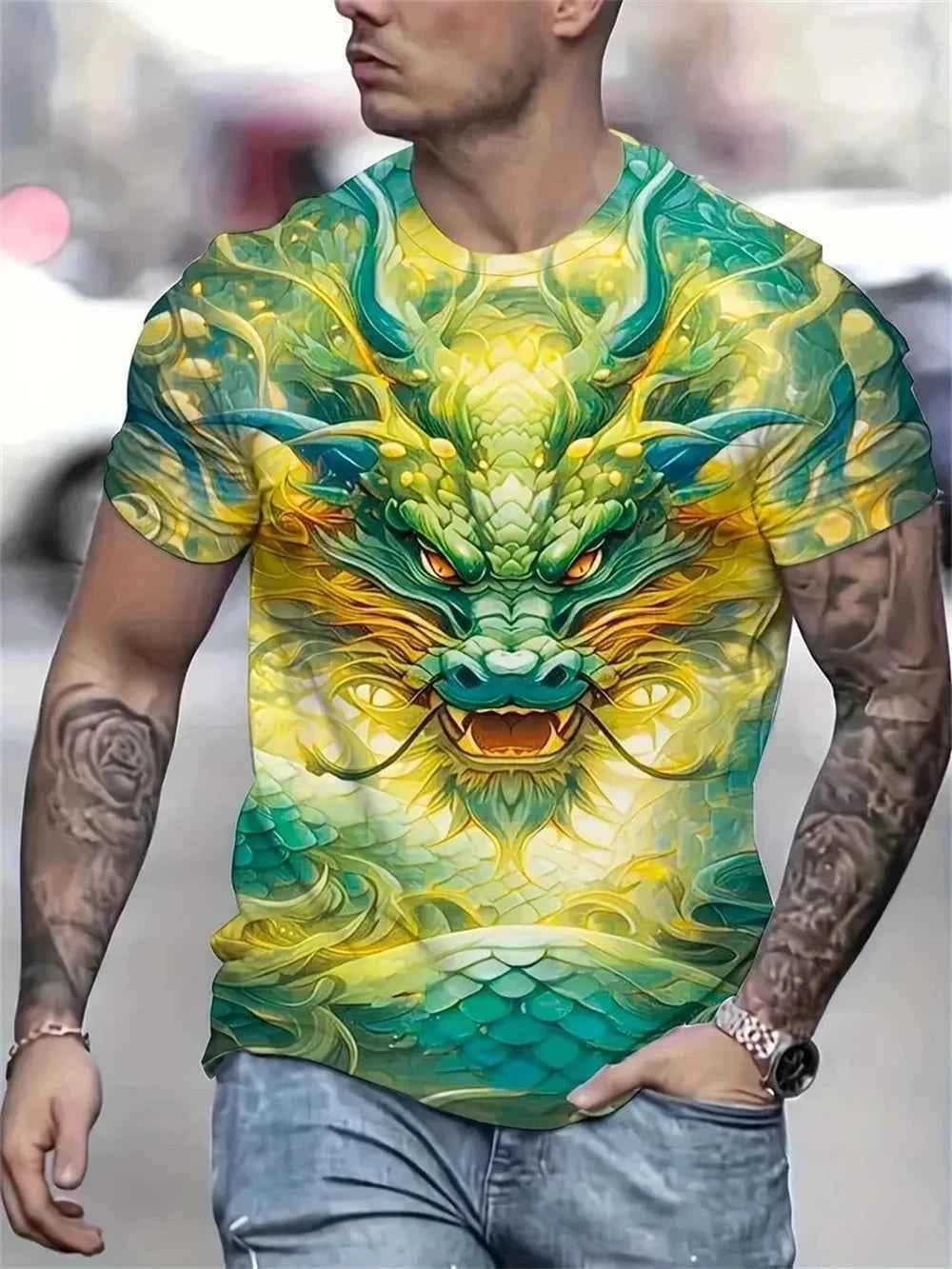 Dragon Print T-shirt 4