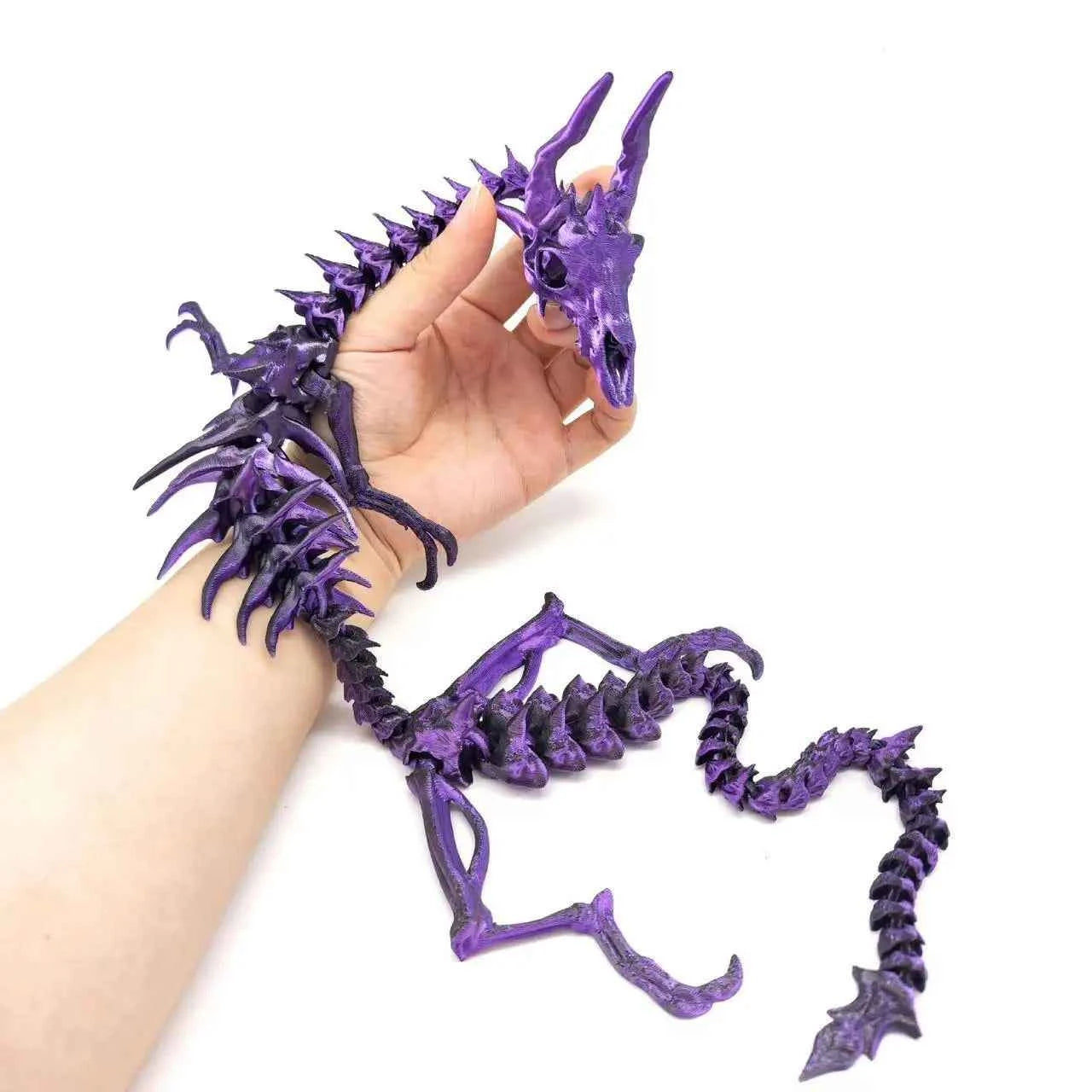 3D Printing Dragon Skeleton Model  Creative Joints Movable Desktop Craft Ornament Toys Home Decorations Gifts