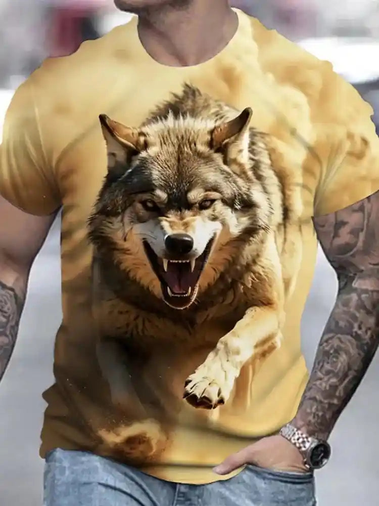 Luna's Pack – Fire Wolf 3D Print Oversized Tee