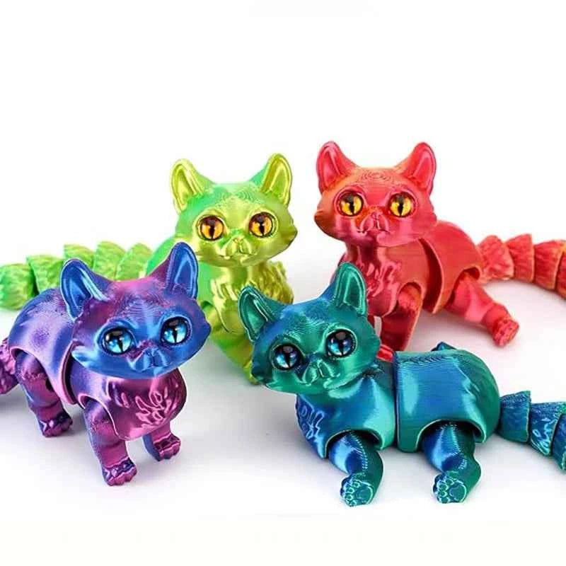 3D Printed Animals Toy Multi-joint Movable Dinosaur Snake Fidget Toy Adults Autism Stress Relief Toys Desktable Decor Kids Gift