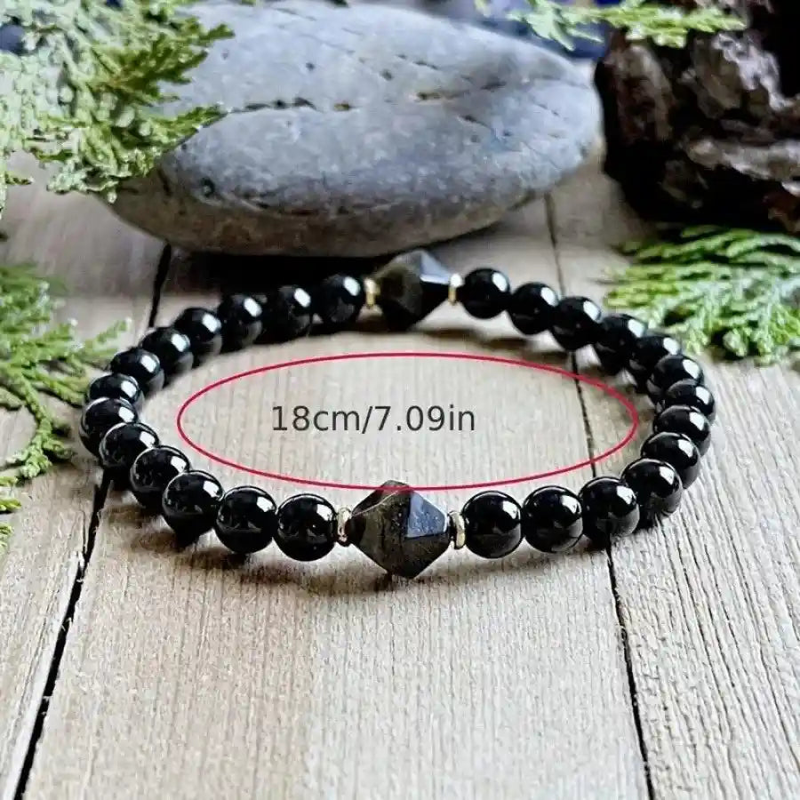 Obsidian Tourmaline Bracelet - Pedlar's Attic