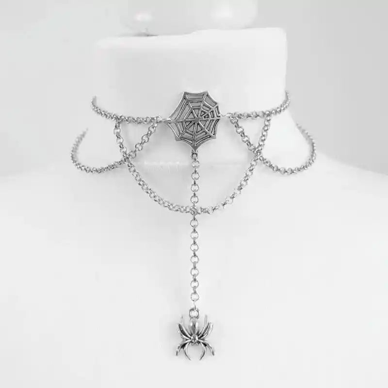 Inverted Crescent Stretchy Chain Choker Black Moon Necklace Punk Gorgeous Jewelry Women Girlfriend Gift - Pedlar's Attic