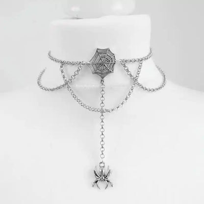 Inverted Crescent Stretchy Chain Choker Black Moon Necklace Punk Gorgeous Jewelry Women Girlfriend Gift - Pedlar's Attic