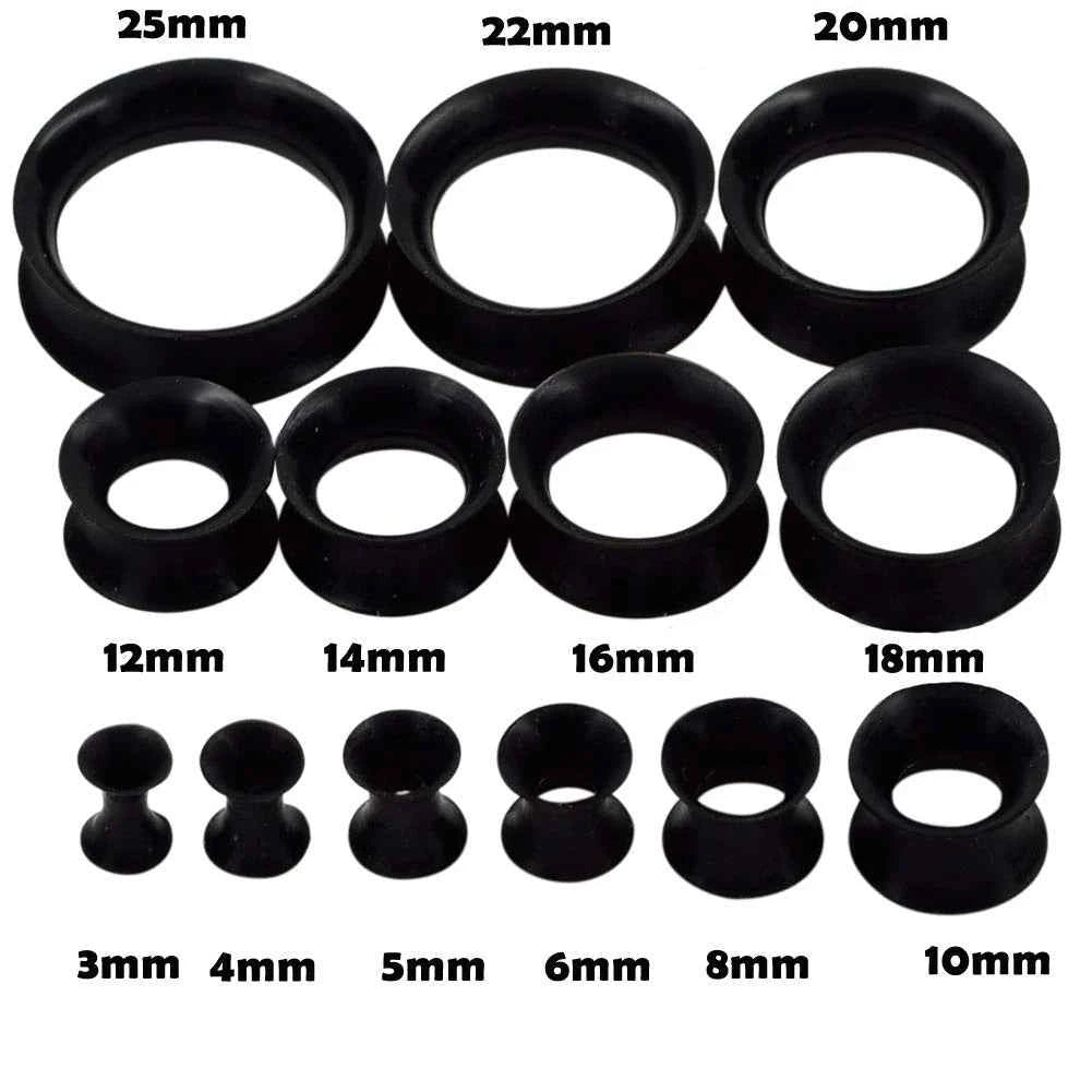 22pcs 8G-3/4 Ultra Thin Silicone Double Flared Flexible Tunnel - Pedlar's Attic