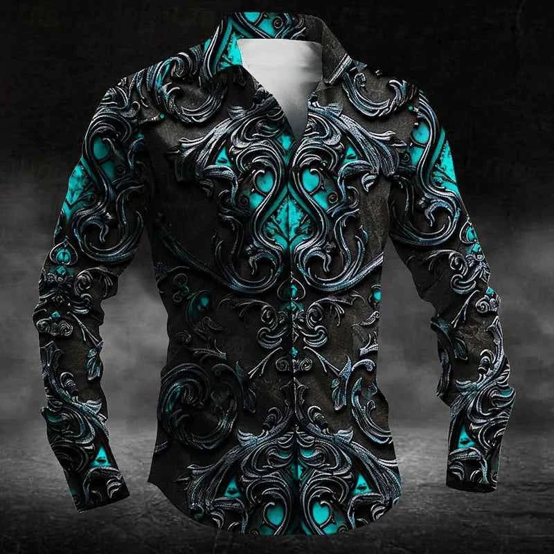 Fashion Men's Button Shirt Long Sleeve