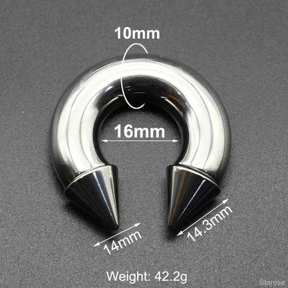 Cone Circular Barbell Piercing Septum Nose Ring Hoop Helix Earrings - Pedlar's Attic