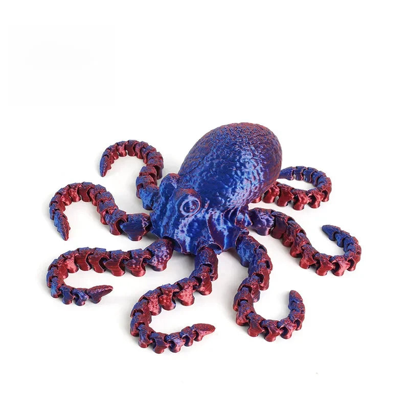 3D Printed Octopus Ornament Creative Animal Landscape Decorations Simulated Octopus Desktop Home Model Party Children's Gift