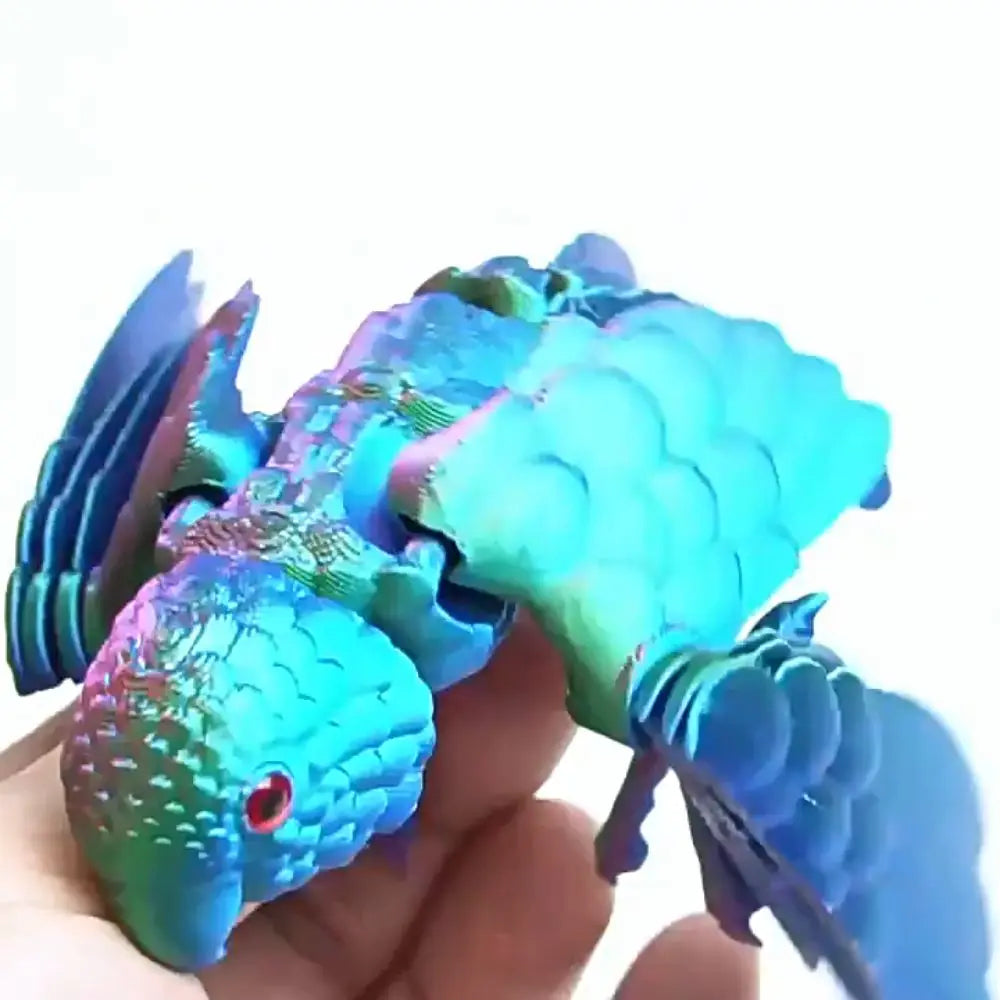 3D Printed Parrot Model Flexible Animal Statue Bird with Wings Moveable Joints Home Decoration Autism ADHD Fun Toys Holiday Gift