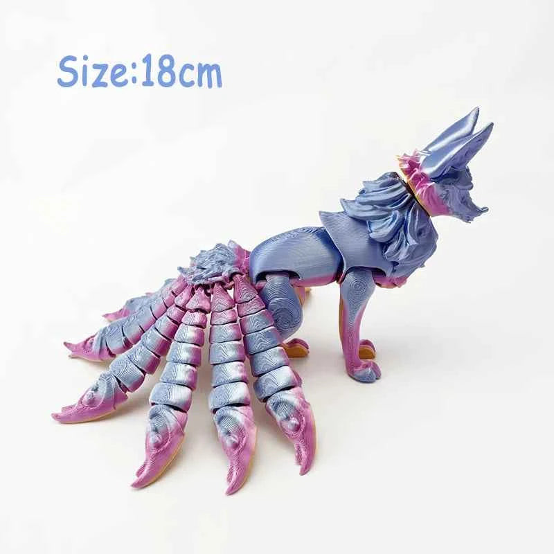 3D Printed Animals Toy Multi-joint Movable Dinosaur Snake Fidget Toy Adults Autism Stress Relief Toys Desktable Decor Kids Gift