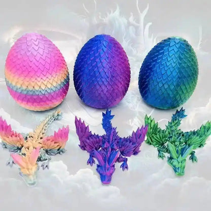 3D Printed Dragon Colorful Gem Dragon Figurines - Pedlar's Attic