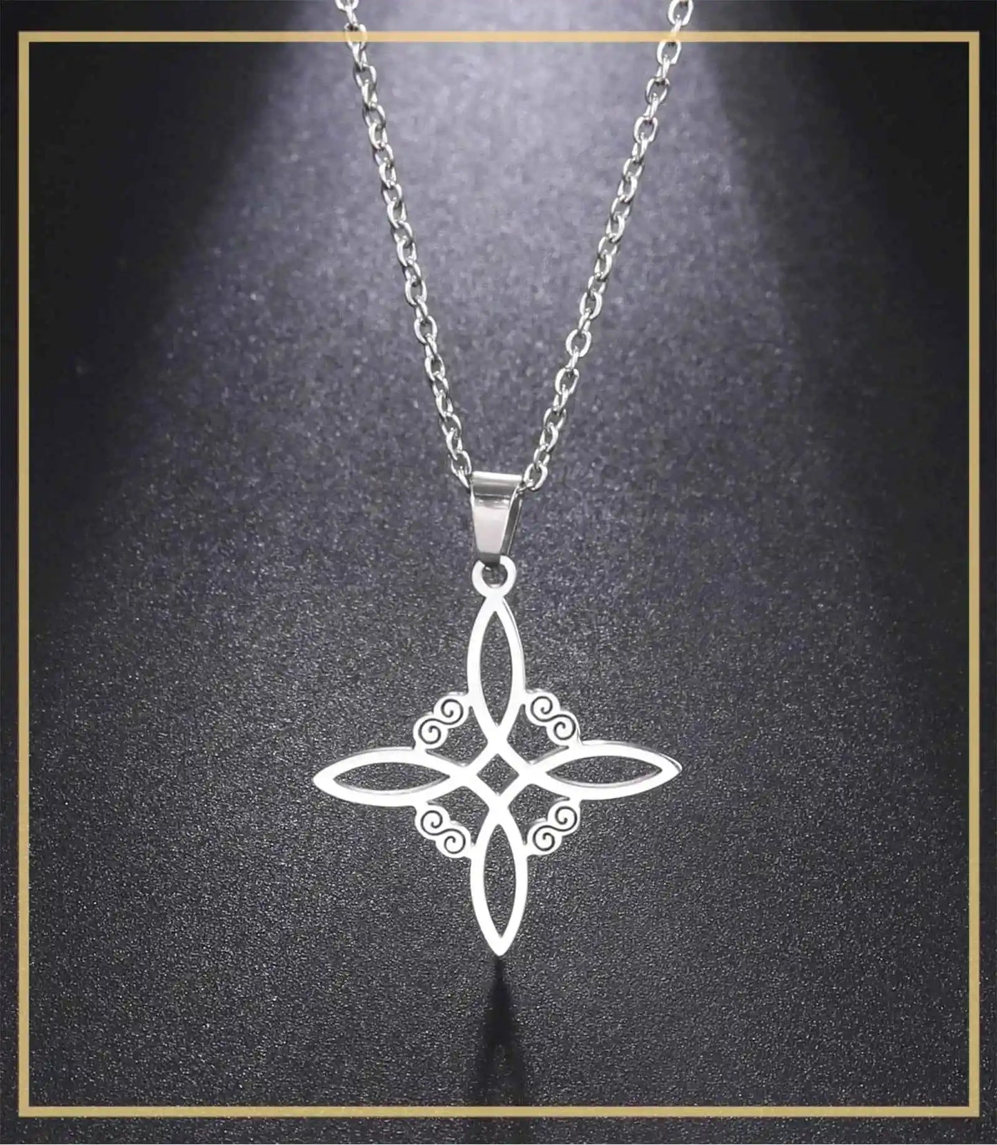 Witch Knot Necklace Stainless Steel - Pedlar's Attic