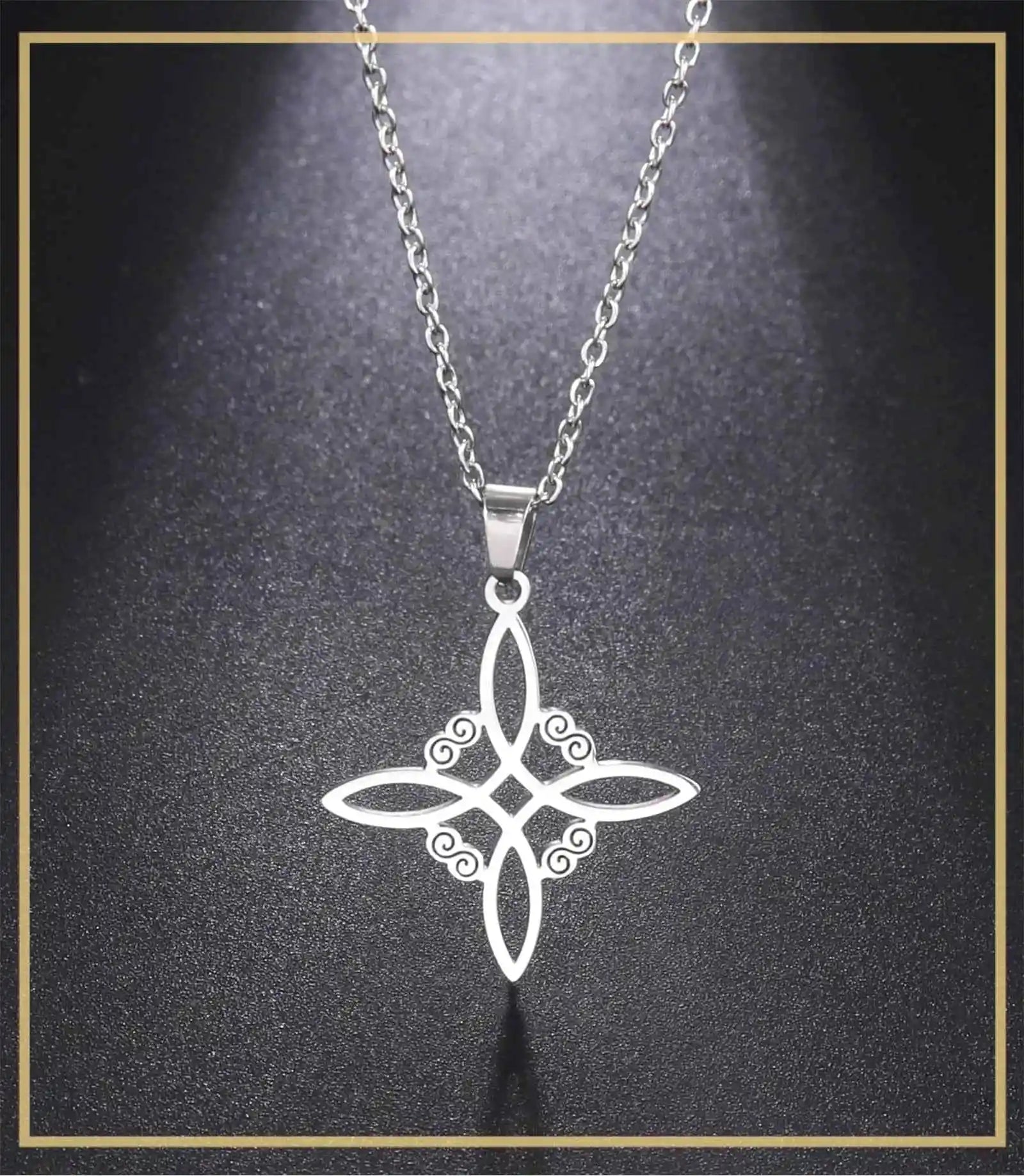 Witch Knot Necklace Stainless Steel - Pedlar's Attic