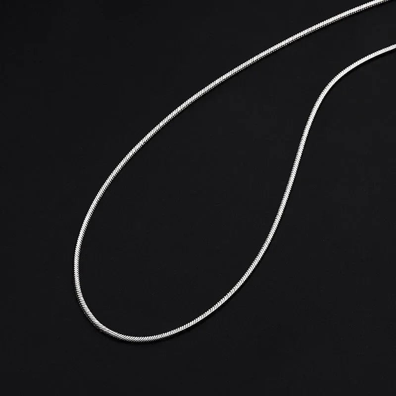 Ashen Veil Snake Chain — 925 Sterling Silver