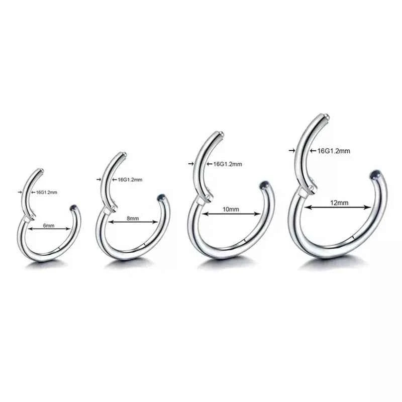 5pcs Punk Stainless Steel Piercing Creative Earrings