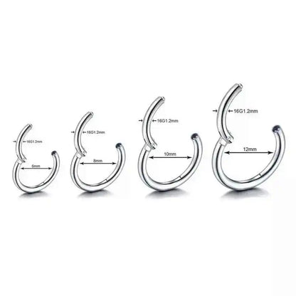 5pcs Punk Stainless Steel Piercing Creative Earrings - Pedlar's Attic