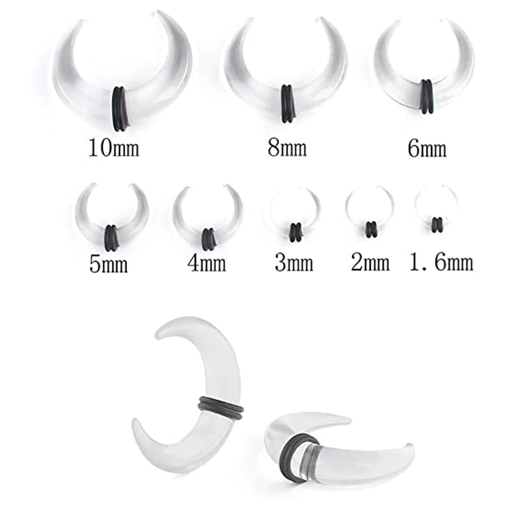 The Crescent Riot — Acrylic Taper Body Jewellery Sets