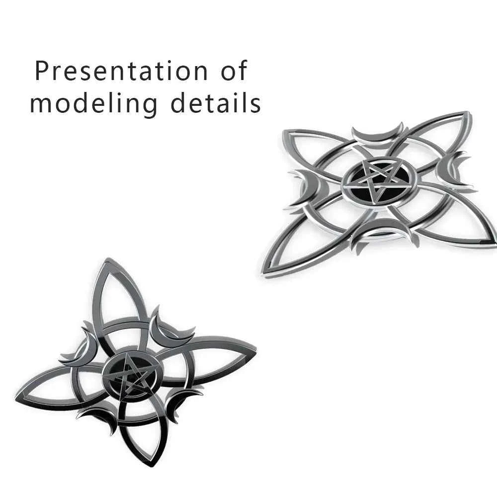 Celtic Knot Triple Moon Goddess Geometry Necklace